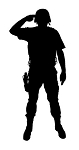 Soldier Silhouette v6 Decal Sticker